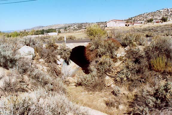 Culvert crossing at intersection of Campo Creek with State Route 94, San Diego County