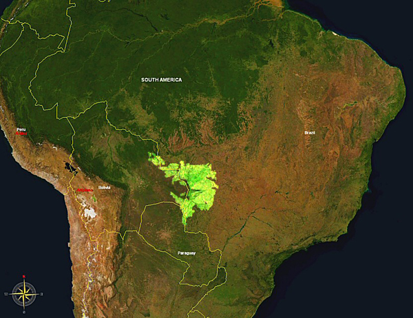 Geographical location of the Pantanal of Mato Grosso.