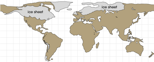 Ice cover during the last Ice Age