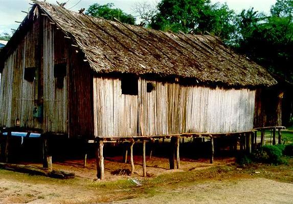 House on stilts in Caruaru village, near Amapa, Brazil, at the mouth of the Amazon river.