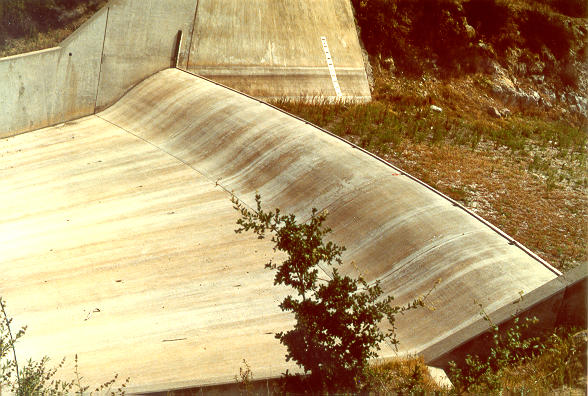 Spillway of Turner Dam, San Diego County, California.
