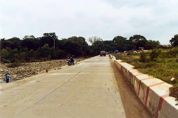 Large concrete ford on the Tancochin river, Veracruz, Mexico