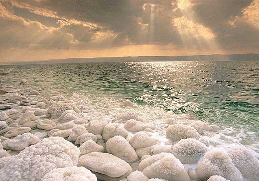 The Dead Sea, between Israel and Jordan