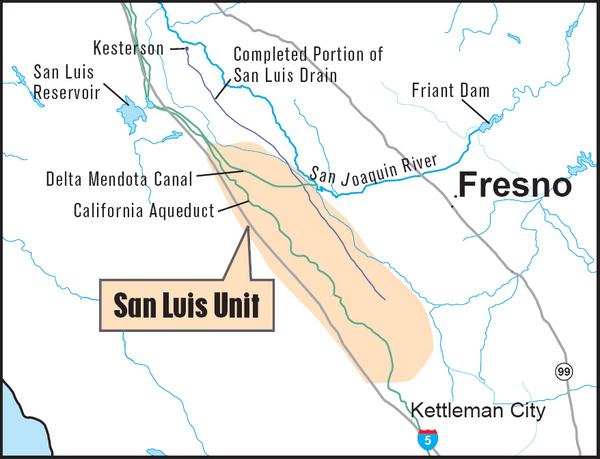 Drainage-affected lands in the San Joaquin Valley of California