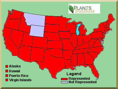 U.S. Geographical distribution of yellow nutsedge