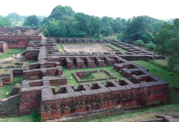 Excavated remains of Nalanda University, in Bihar, India, apparently the oldest in the world, dating back to 400 A.D.