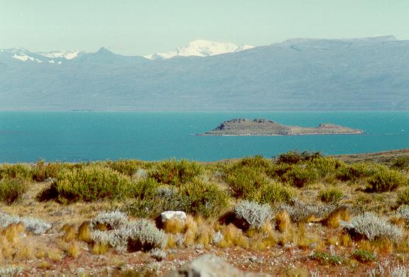 Lago Argentino, in Patagonia, Argentina, headwater of the Santa Cruz river, explored by Darwin in his famous voyage.