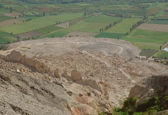 Vista panormica del deslizamiento en el sector Pie de Cuesta, valle de Vtor