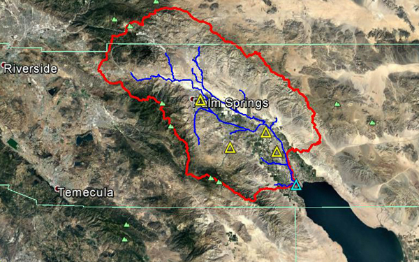 Aerial view of Whitewater river basin.