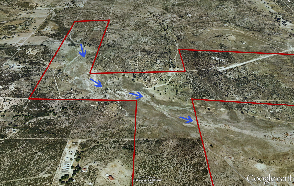 Aerial perspective of vicinity of Rugged Solar Farm