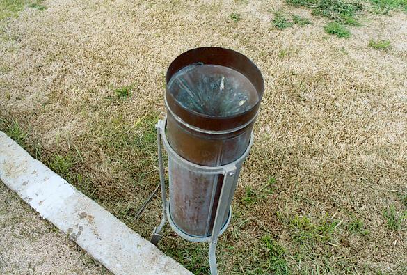 Precipitation gage at Campo, California, March 5, 2005.