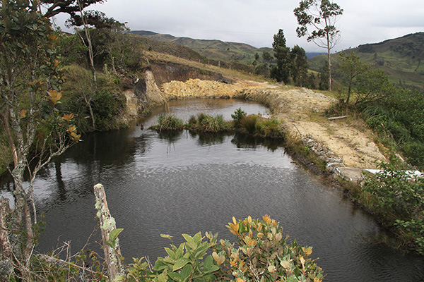 Irrigation pond in the vicinity of Loja, Ecuador (2014)